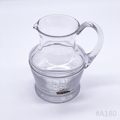 Eisch Silberperle Glas Krug mit Luftblasen Handarbeit Bayr. Wald | 16,5 cm