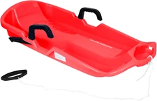 Downhill Thunder Flexible Kids Toddler Plastic Toboggan Snow Sled with Built in