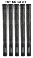 Set of 5 -Winn DRI-TAC 2.0 OVERSIZED Jet Black Golf Grip - 72DT-JBK 
