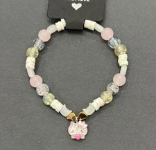Beautiful Hello Kitty Sanrio Crystal Beaded Charm Bracelet