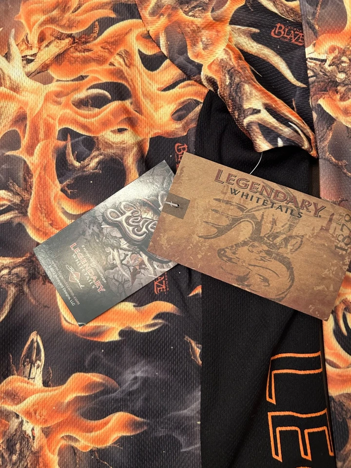 blaze camo legandary whitetails long sleeve performance shirt mens xxl - Image 4 of 4