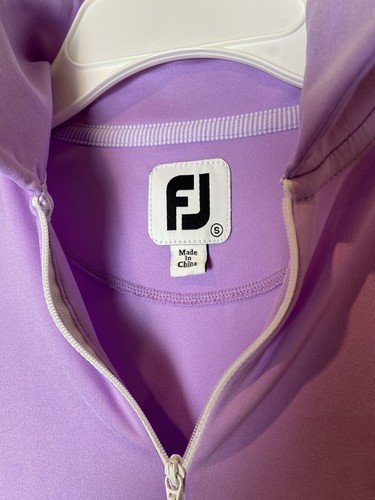 FootJoy Women's sz S Purple 1/4 Zip Golf Sleeveless Polo Shirt (18"x24") - Picture 4 of 5