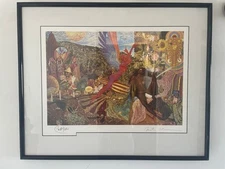 “Annunciation” By Mati Klarwein Signed Painting Lithograph 1990