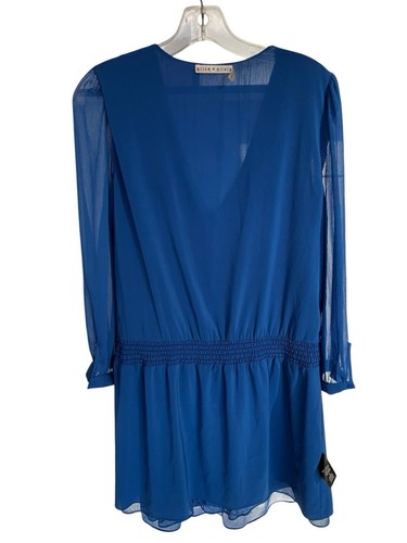 Mini Vestido Alice+Olivia Adaline Cuello en V Cintura Ajustada Chifón Fiesta Mujeres Talla 10 - Imagen 11 de 15