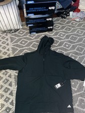 Adidas design for training cold RDY half zip hoodie size large black MSRP 80