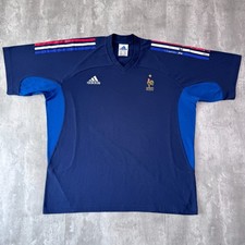 Vintage Adidas France Football T-Shirt Mens XL Soccer Sports Jersey 2002 2004