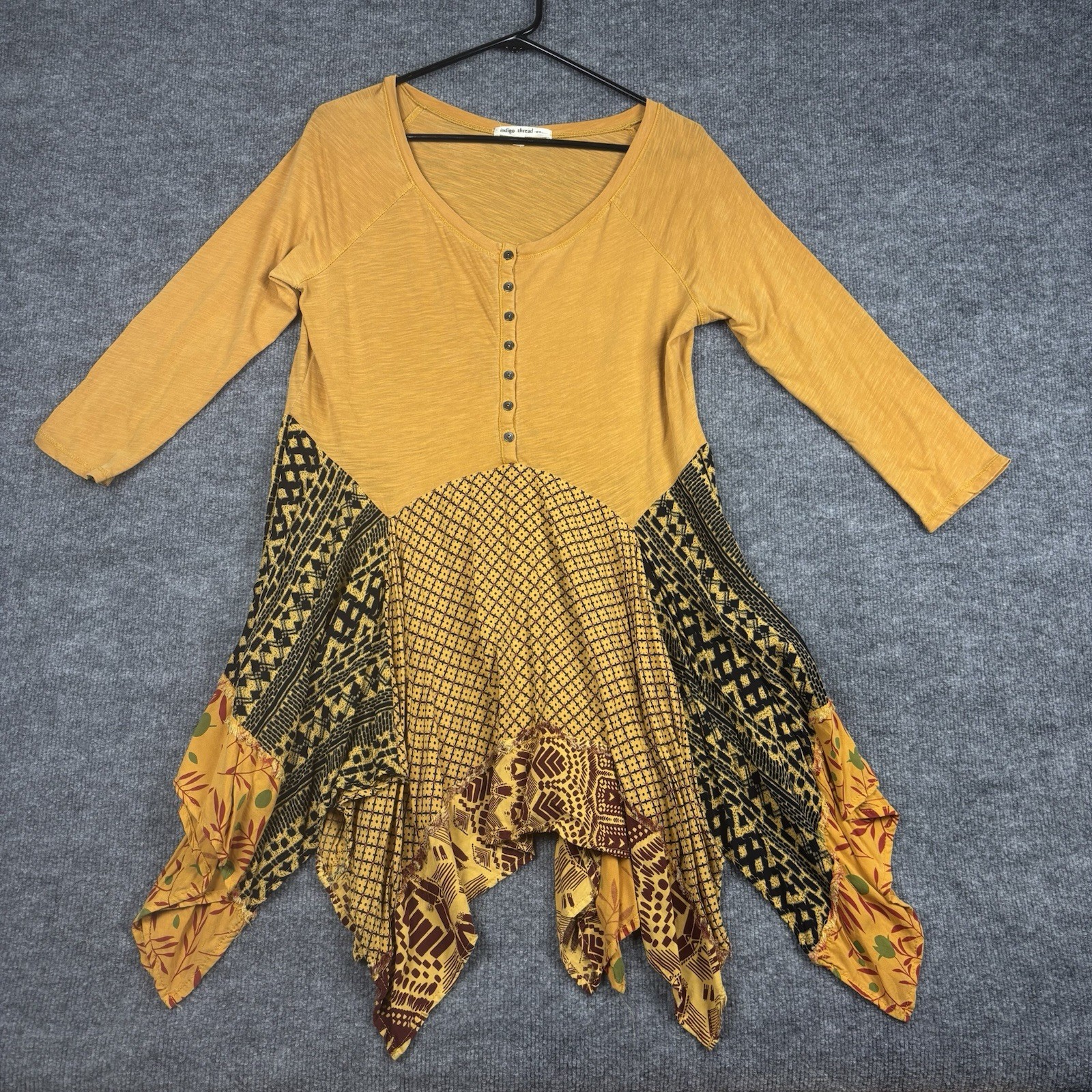 Indigo Thread Co Women’s Boho Patchwork Dress M M… - image 1