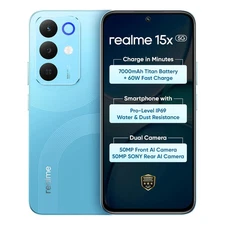 realme 15x 5G (Aqua Blue, 128 GB)  (8 GB RAM) Dimensity 6300 6nm Octacore
