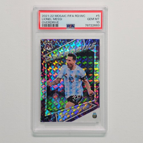 Lionel Messi #5 2021 Panini Mosaic Road to FIFA World Cup Overdrive card
