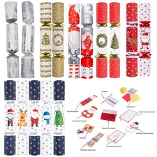 10 Pack Family Christmas Crackers 30cm - Choose Design