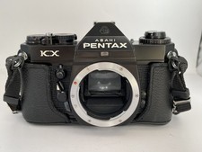   AS-IS  Pentax KX Black 35mm Film SLR Camera Body w/ Strap  Bottom Cover