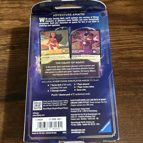 Disney Lorcana The First Chapter Starter Deck Amber Amethyst |BRAND NEW SEALED - Picture 3 of 6