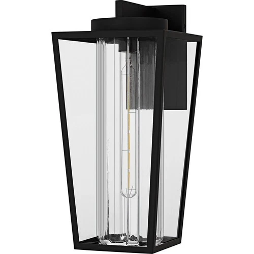 Matte Black  Outdoor Wall Lantern from the Jett Collection - Picture 2 of 5