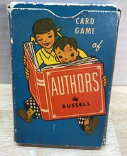 Card Game of Authors by Russell Made in USA Complete 1950s