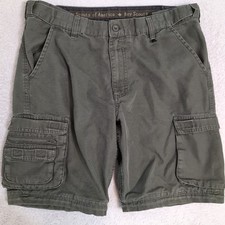 Vintage BOY SCOUTS BSA Uniform Green Cargo Shorts Youth Boy Size 18 Fits 32 x 9