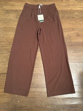 Halara High Waisted Pocket Straight Leg Work Pants Color Bison Size Large