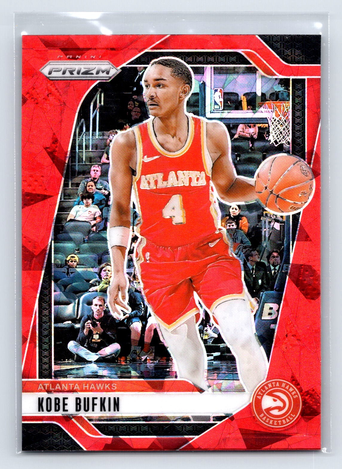 2024-25 Panini Prizm #166 Kobe Bufkin Prizms Red Ice