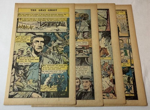 1960 eight page cartoon story ~ THE GRAY GHOST - JOHN SINGLETON MOSBY