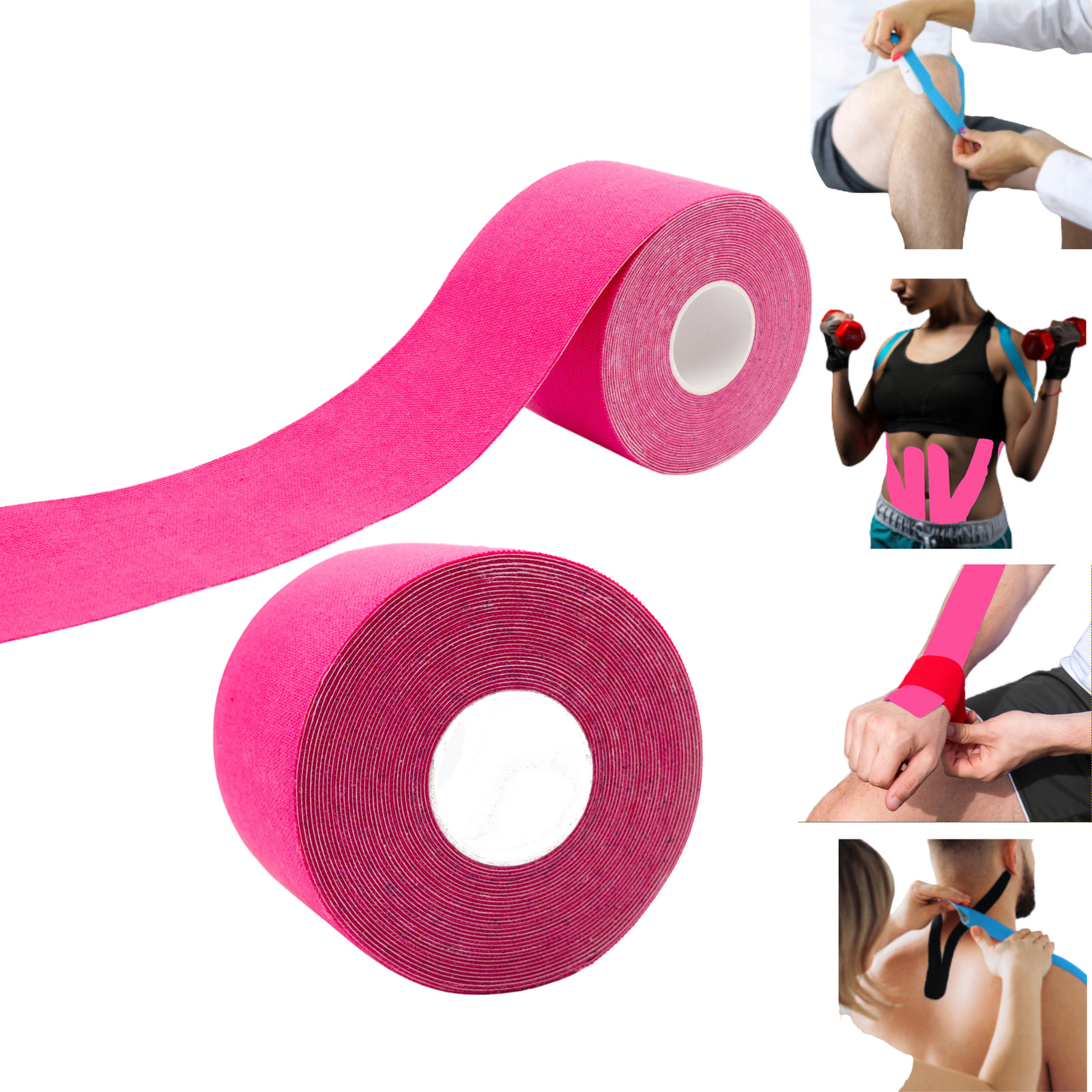 Kinesiologie-Tape- 500x5cm, pink, 2 Rollen-Kinesiotapes Kinesiotape Sporttape