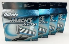gillette mach 3 turbo cartridges 24 count scuffed box