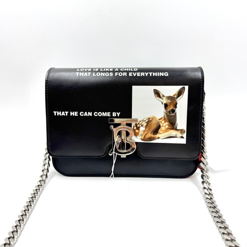 5106 Pre-owned Burberry Black Leather TB Bambi Shoulder Bag 26.06.06 liveshow