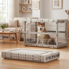 ZOMISIA Collapsible Dog Crate for Large Dogs - 36" L Heavy Duty Dog Kennel No...