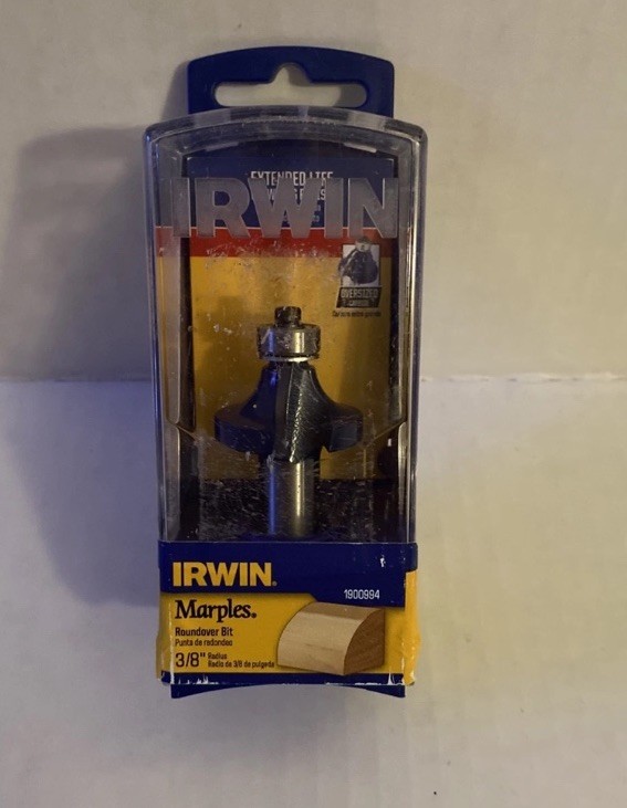 IRWIN MARPLES 3/8" Radius 1/2" Shank Roundover Router Bit 1900994 BRAND NEW