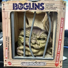 1987 Vintage Mattel Boglins Drool Boxed Complete Cage Puppet FREESHIP