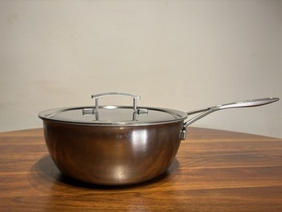 Demeyere Industry 5 3 Qt Stainless Steel Deep Saute Pan w/ Lid Belgium