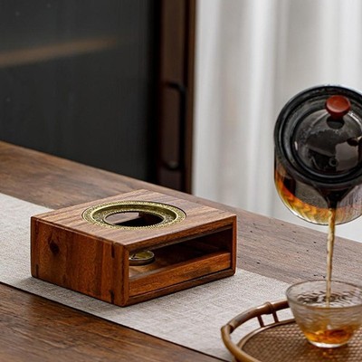 Teekannenwärmer aus Nussbaum, Teekannenwärmer, Kaffeewärmer, Lebensmittel, Getränke