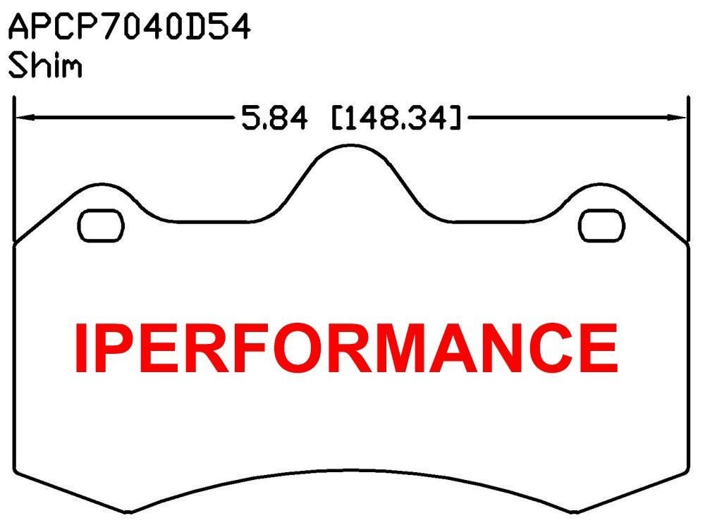 Titanium Brake Pad Shim Heat Shield Set for McLaren 540C; 2015- ; Front