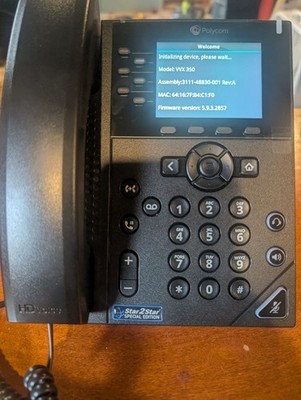 Polycom 2200-48830-001 VVX 350 6-Lines Business IP Desk Phone