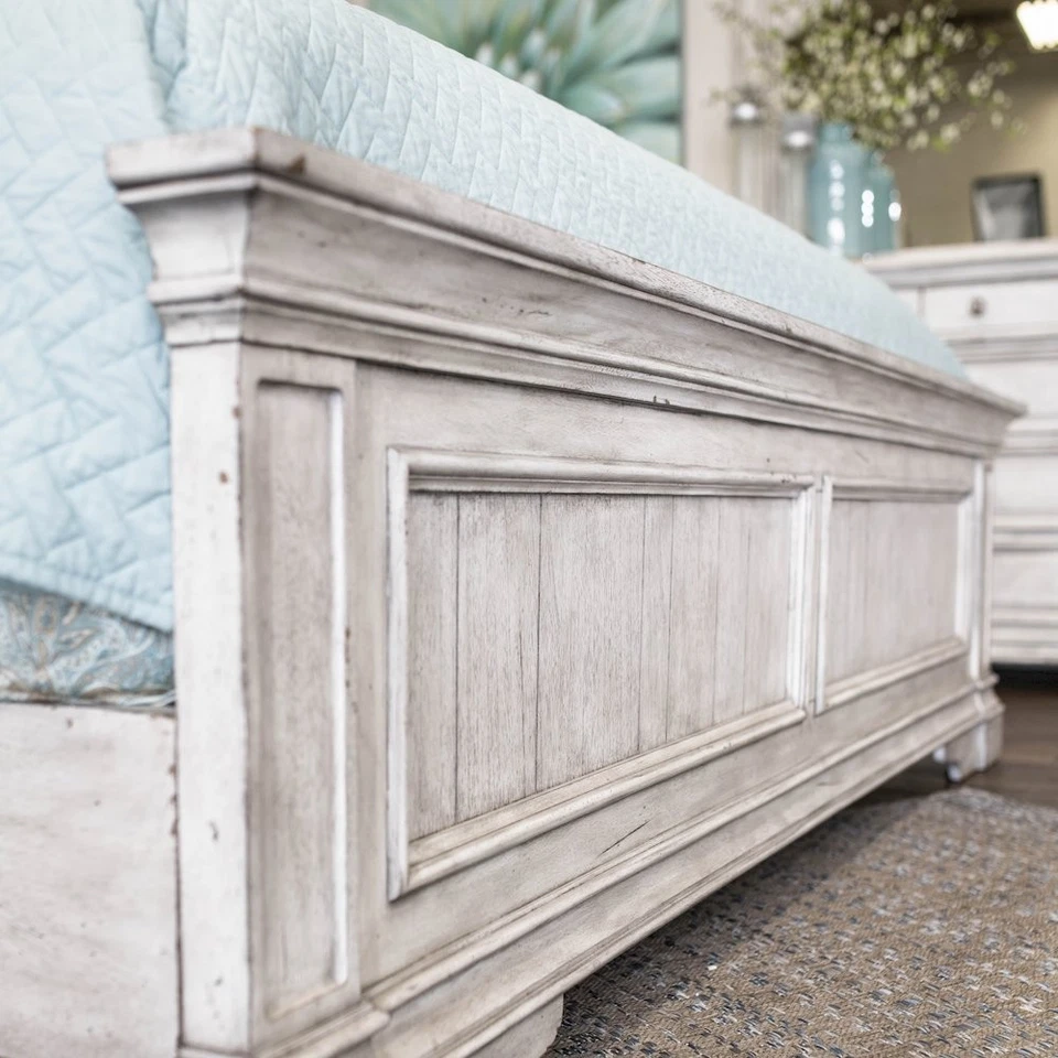 Cama King Highland Park - Marfil rústico Foto 2 de 4