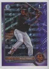 2022 Bowman Chrome Prospects Purple Shimmer Refractor 130/250 Willy Fanas 0z0v