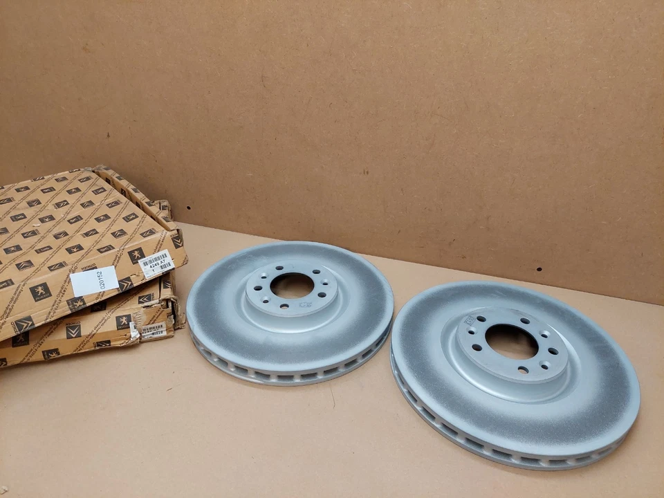Peugeot 407 607 Front Brake Disc Set 330mm 4249A7 Genuine NEW Vented - Image 2 of 4