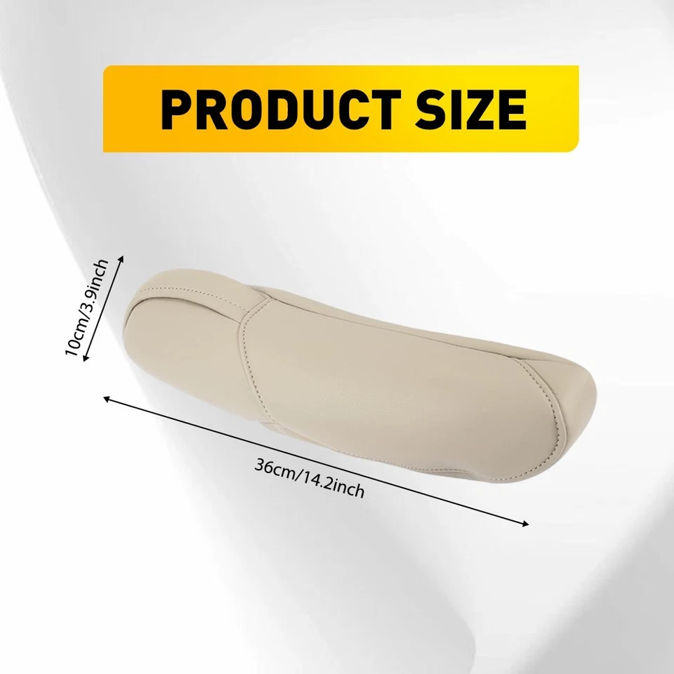 Par de cubiertas de repuesto de reposabrazos de asiento delantero de cuero beige para Honda CR-V 2010-2011 Foto 3 de 4