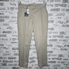 NWT Brooks Brothers Pants Womens 10 Khaki Beige Advantage Chino Stretch Trouser