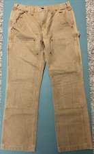 Carhartt Pants Men's 34x30 Double Knee Relaxed Fit Duck Canvas 10098-211