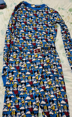 Disney Mickey & Minnie Mouse Blue 2pc Long Sleeve Crew Neck Pajama Set 14
