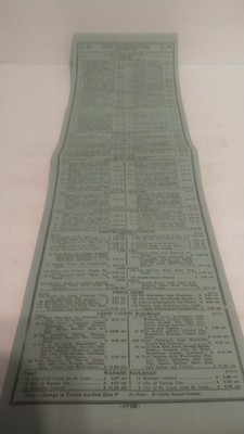 Rare Original 1949 Time Table Union Station Kansas City Depo Train Railroad 