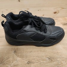 Toms Sneaker Youth 4 Women 6.5 Black Walking Shoes Casual Comfort Leather New