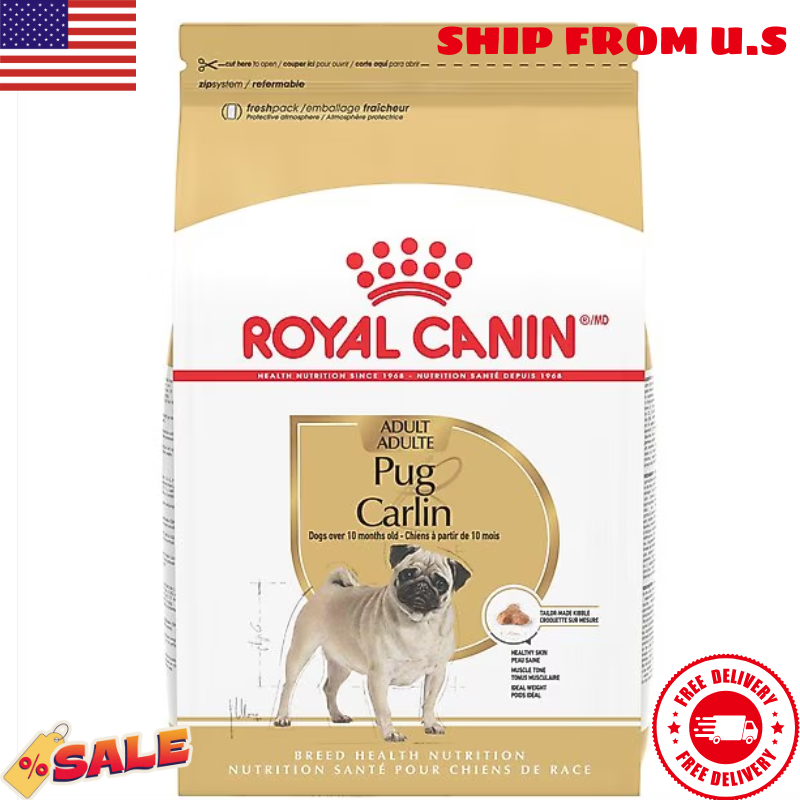 Royal Canin Pug Adult Dry Dog Food 10lb Breed-Specific Nutrition