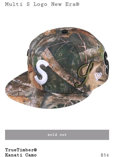 Size 7 3/8 - Supreme New Era Multi S Logo Embroidered Hat Kanati Camo In 🤲