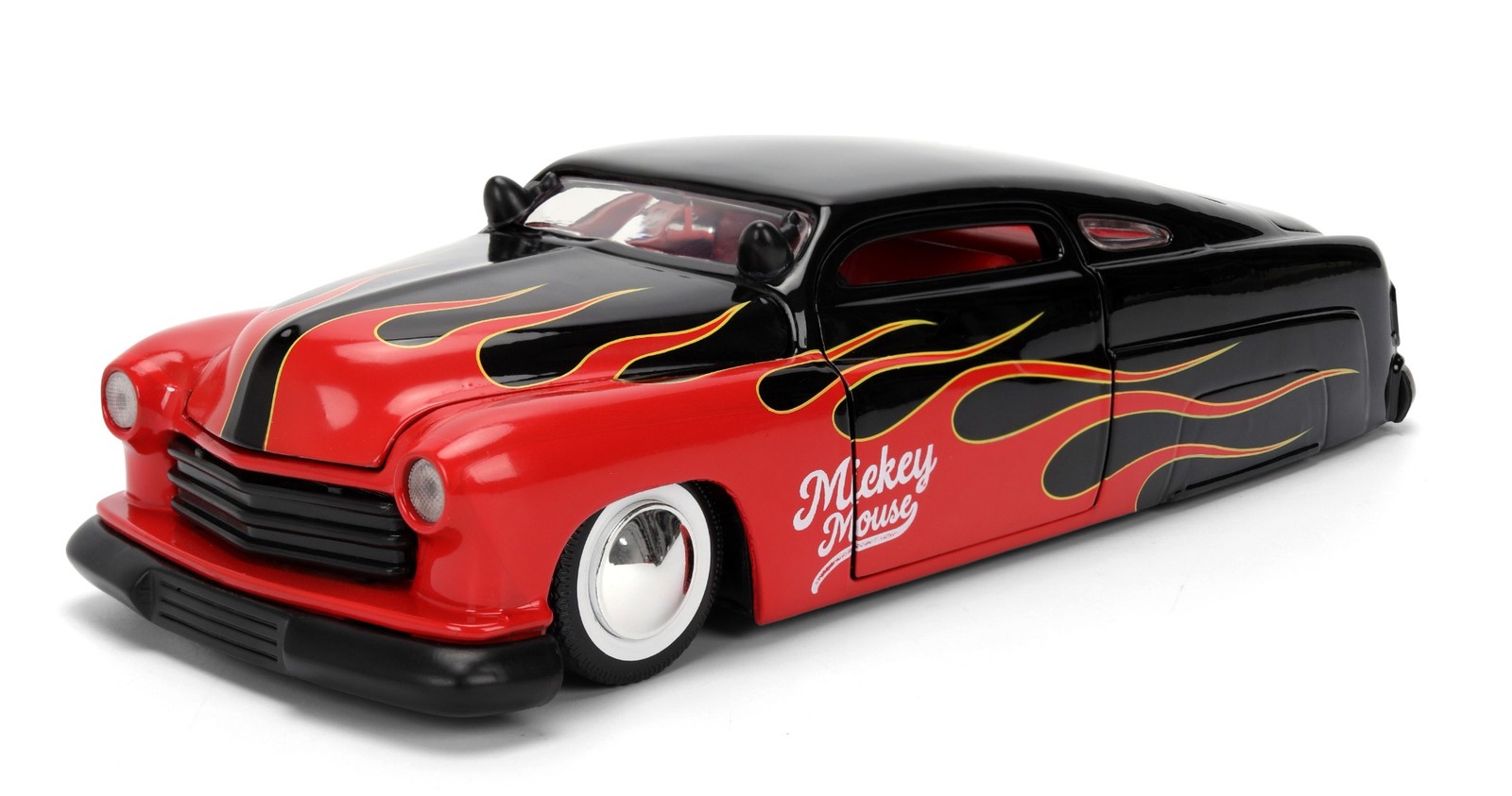 Voiture Mercury 1951 Jada Toys noire et rouge avec figurine Mickey Mouse Disney au 1/24