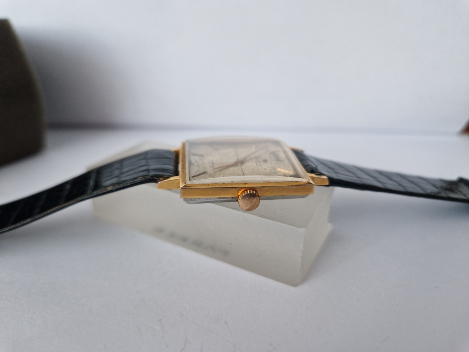 Levrette Watch Mechanical -Rectangular - Gold Pla… - image 5