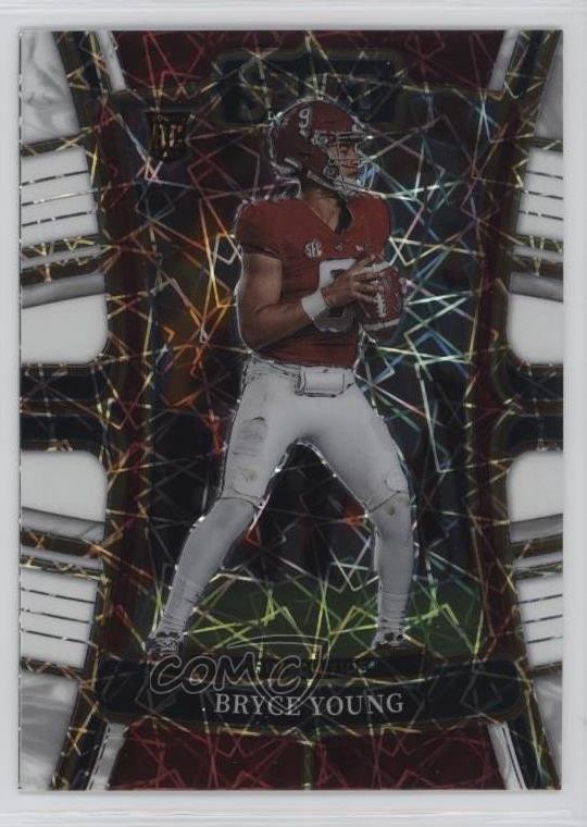 2023 Panini Select Draft Picks Concourse White Lazer Prizm Bryce Young Rookie RC