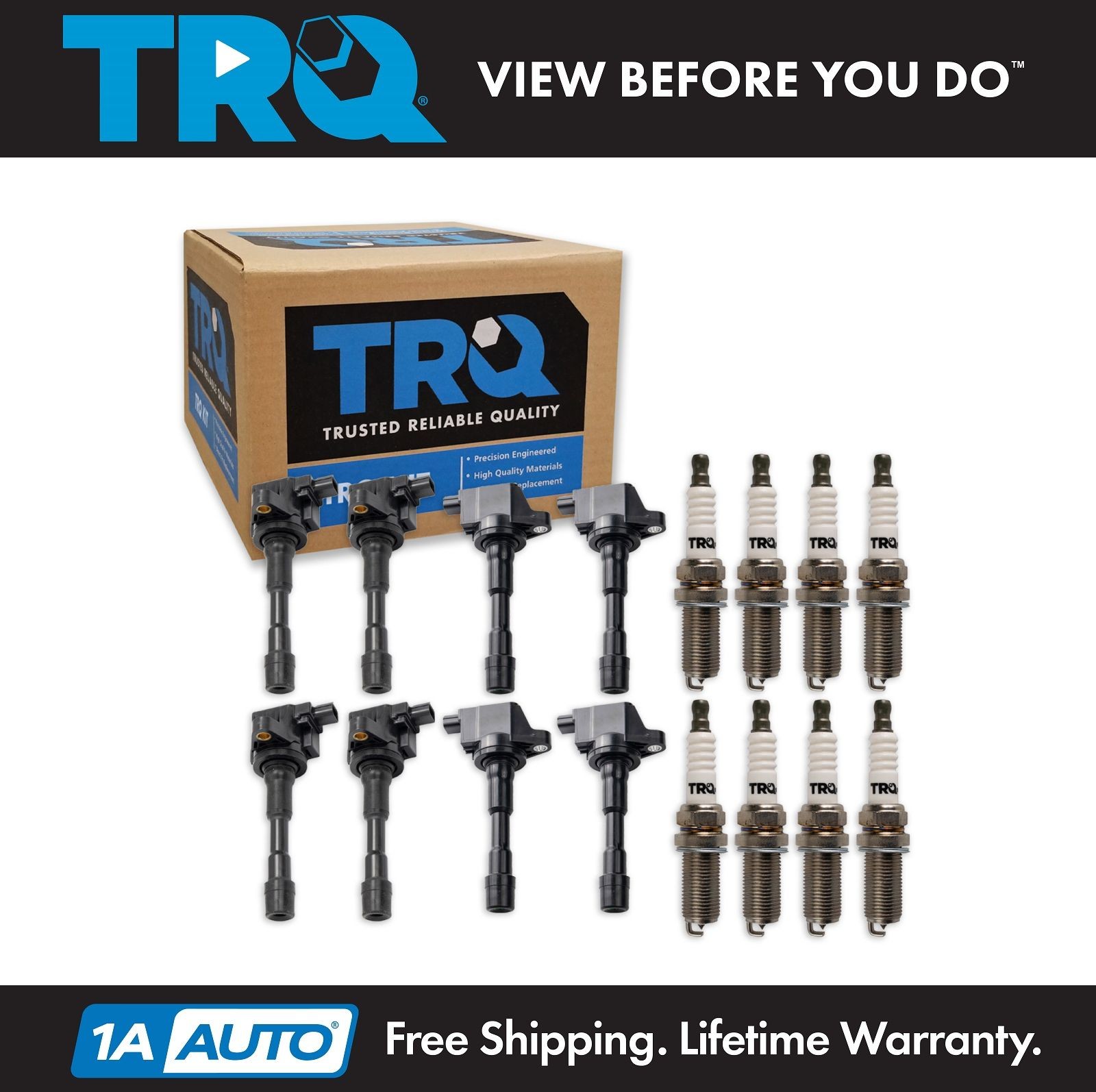 TRQ Ignition Coils  Spark Plugs For 13-14 Acura ILX 12-15 Civic 10-14 Insight
