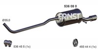 EndschalldäMpfer NachschalldäMpfer Ernst 536080 FüR Dacia Sandero 2 Tce B8M1 LPG