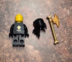 Lego Ninjago 2520 Cole Minifigure w/ Weapon Black w/ Dragon