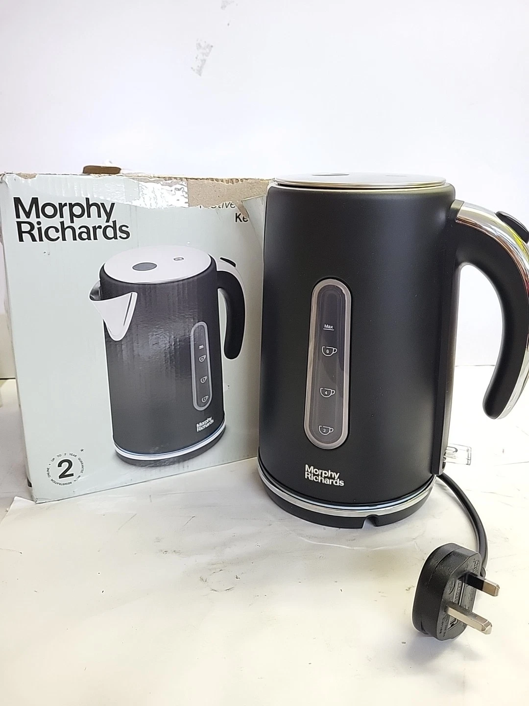 Morphy Richards Kettle 1.7L, 360 Base Motive Cordless Jug Black R208